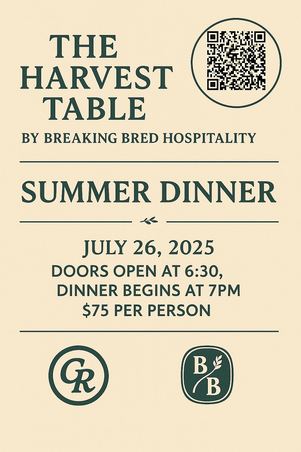 Summer Dinner – The Harvest Table